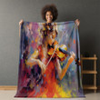Painting Of Music Printed Sherpa Fleece Blanket Human Design