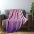 Pink To Lavender Printed Sherpa Fleece Blanket Gradient Simple Design
