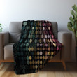 Polka Dots In Metallic Shades Printed Sherpa Fleece Blanket Pattern Design