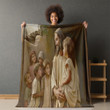 Photorealistic Jesus With Children Printed Sherpa Fleece Blanket