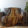 Painted And Scratched Rusty Metal Printed Sherpa Fleece Blanket Texture Design