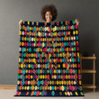 Playful Polka Dot Pattern Printed Sherpa Fleece Blanket Vivid Pattern Design
