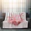Pink Feathers On White Printed Sherpa Fleece Blanket Illusion Design