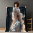 Princess In Armored Printed Sherpa Fleece Blanket Human Design
