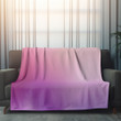 Pink And Purple Blending Printed Sherpa Fleece Blanket Gradient Design