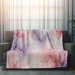 Pastel Floral Marble Printed Sherpa Fleece Blanket Texture Design