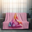 Pink Triangle With Ribbons Printed Sherpa Fleece Blanket LGBTQ+ Community