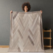 Pale Palette Wooden Printed Sherpa Fleece Blanket Texture Design