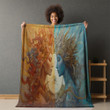Peace And Unity Printed Sherpa Fleece Blanket Socially Conscious Design