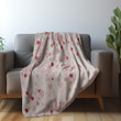 Pastel Red Hearts On White Printed Sherpa Fleece Blanket For Kids