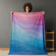 Pastel Colors Printed Sherpa Fleece Blanket Gradient Design