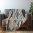 Pastel Hues Moroccan Inspired Pattern Printed Sherpa Fleece Blanket Geometric Design