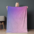 Pale Pink To Lavender Printed Sherpa Fleece Blanket Gradient Design