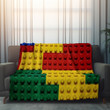 Realistic Lego Block Pattern Printed Sherpa Fleece Blanket Colorful Pattern Design