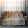 Rough Metallic Background Printed Sherpa Fleece Blanket Industrial Texture Design