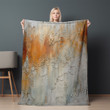 Rough Metallic Background Printed Sherpa Fleece Blanket Industrial Texture Design
