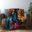 Rainbow Mandala Flowers Printed Sherpa Fleece Blanket Seamless Pattern Design