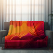 Retro Gradient Of Warm Colors Printed Sherpa Fleece Blanket Geometric Design