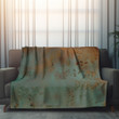 Rusty Surface On Green And Red Colors Printed Sherpa Fleece Blanket