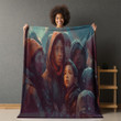 Refugee And Migrant Rights Printed Sherpa Fleece Blanket Socially Conscious Design