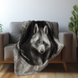 Raccoon Through A Hole Printed Sherpa Fleece Blanket Drawing Animal Design