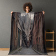 Realistic Dragon Attacks The Town Printed Sherpa Fleece Blanket Trompe L'oeil Design