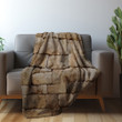 Realistic Ancient Stone Printed Sherpa Fleece Blanket Texture Design