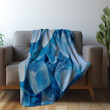 Realistic Ice Cubes Printed Sherpa Fleece Blanket Summer Design