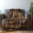 Realistic Old Wood Plank Printed Sherpa Fleece Blanket Texture Design
