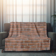 Realistic Red Ceramic Brick Wall Printed Sherpa Fleece Blanket Texture Design