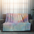 Soft Pastel Watercolor Blending Printed Sherpa Fleece Blanket Texture Design