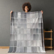 Shades Of Gray And White Printed Sherpa Fleece Blanket Gradient Design
