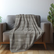Smooth Gray Brick Wall Printed Sherpa Fleece Blanket Texture Design