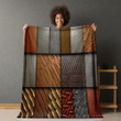 Seamless Metallic Background Printed Sherpa Fleece Blanket Industrial Texture Design