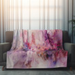 Soft Shades Of Pink And Purple Printed Sherpa Fleece Blanket Gradient Mix Design