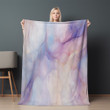Soft Pastel Colors Marble Printed Sherpa Fleece Blanket Texture Design