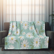Seamless Pattern With Daisies Printed Sherpa Fleece Blanket For Kids