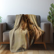 State Of Tranquility Human Printed Sherpa Fleece Blanket Figurative Art Design
