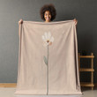 The Flower Beauty Printed Sherpa Fleece Blanket Minimalist Floral Design