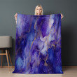 Starry Night Sky Marble Printed Sherpa Fleece Blanket Texture Design