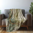 Twisting Branches Marble Illustration Printed Sherpa Fleece Blanket Texture Design