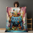 Whimsical 2D Game Controllers Printed Sherpa Fleece Blanket For Gamers Design