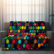 Vibrant Polka Dots Printed Sherpa Fleece Blanket Artwork Pattern Design