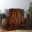 Wood Grain Texture With Dark Printed Sherpa Fleece Blanket Texture Design
