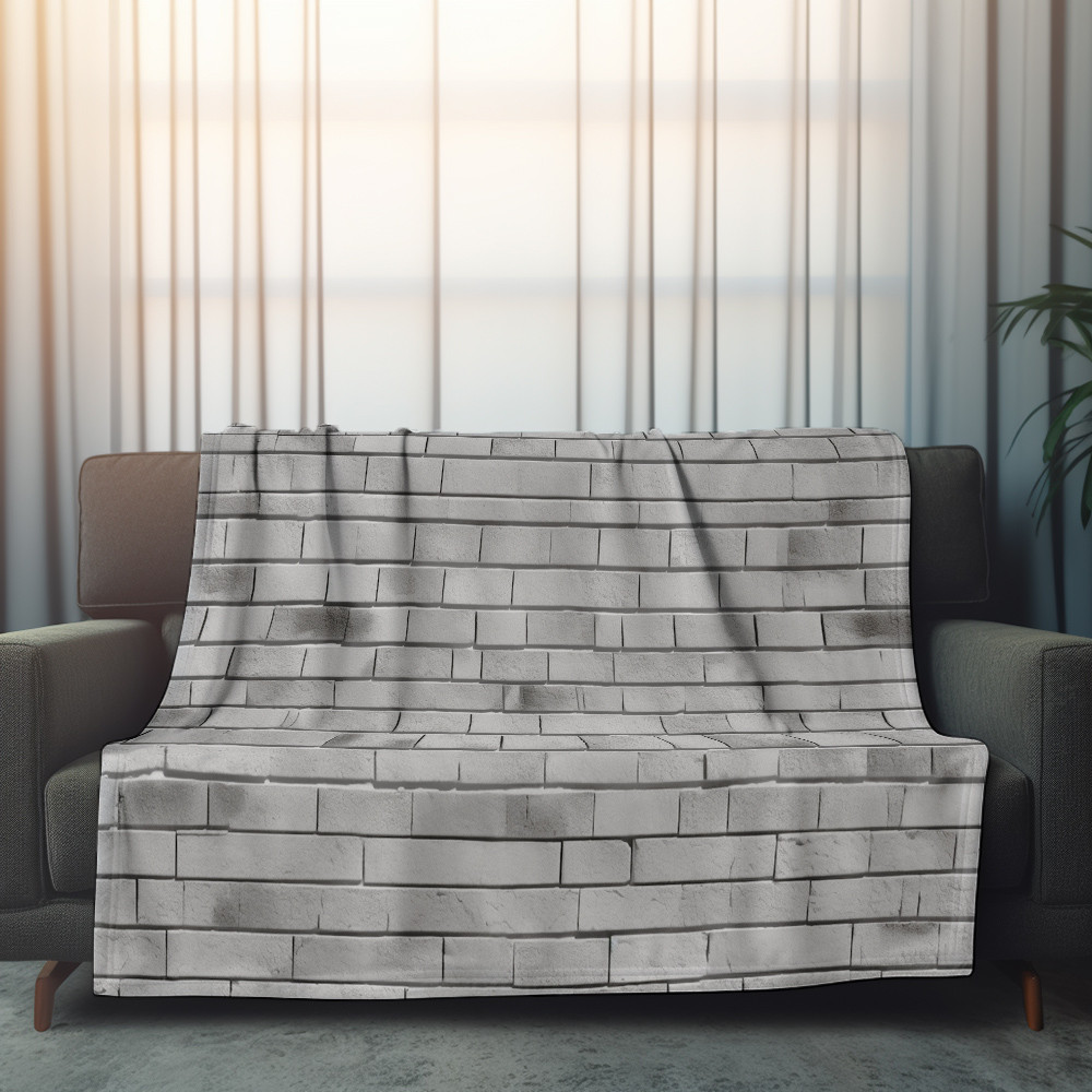 White Wall With Some Stains Printed Sherpa Fleece Blanket Texture Design