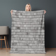 White Wall With Some Stains Printed Sherpa Fleece Blanket Texture Design