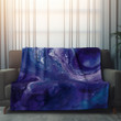 Abstract Purple Marble Pattern Printed Printed Sherpa Fleece Blanket