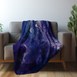 Abstract Purple Marble Pattern Printed Printed Sherpa Fleece Blanket
