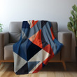 Abstract Pattern Of Geometric Shapes Printed Printed Sherpa Fleece Blanket