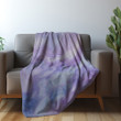 Blend Ethereal Lavender Indigo Marble Texture Design Printed Sherpa Fleece Blanket